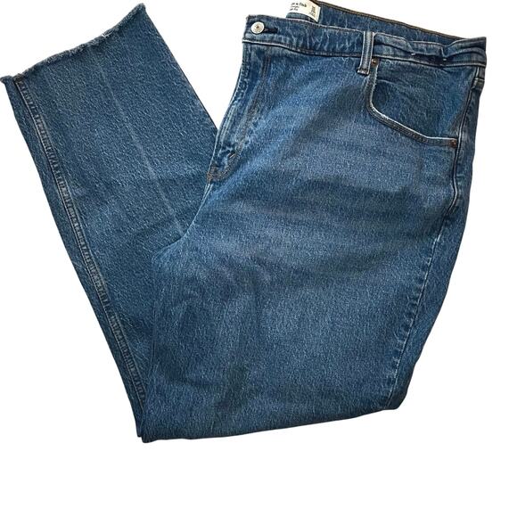 Abercrombie & Fitch 90’s Straight Ultra High Rise Jean Medium Wash Plus Size 20s - Picture 2 of 8